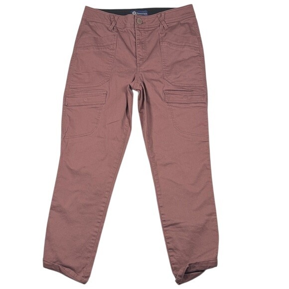 Democracy Pants - Democracy Absolution Womens Cargo Pants Mauve Pink Straight Leg Size 8 B2026E8X2